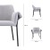 Aline chair, 550 × 700 × 830 mm, Shenill, light gray color