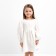 Children's dress with long sleeve KAFTAN "Muslin", size 26 (80-86 cm), white color