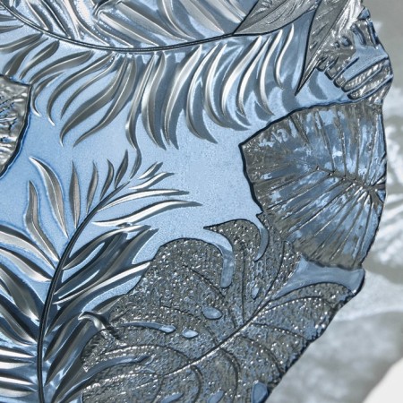 Glass salad "Arabis", d = 33 cm, blue color-5