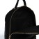Women's backpack made of artificial leather with lightning, 2 pockets, black color