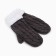Knitted mittens, gray color, size 24