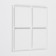 Furniture square liner tundra, size 38 x 38 mm, 8 pcs, polymer, white color