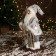 Santa Claus "Brilliant fur coat and sleigh" 28 cm, silver