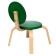 Children's chair "Chamomile" (0), green color, back and seat
