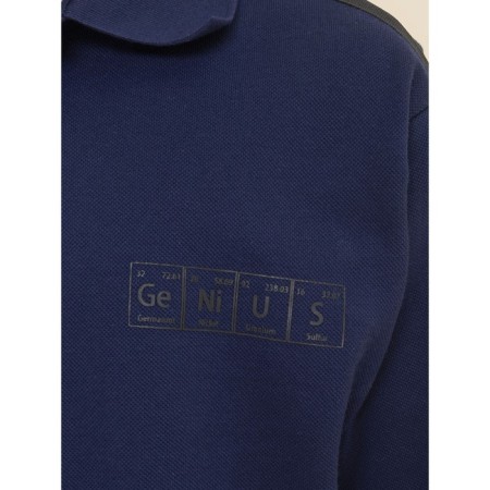 Polo for a boy with a long sleeve Pelican, height 128 cm, dark blue color-5