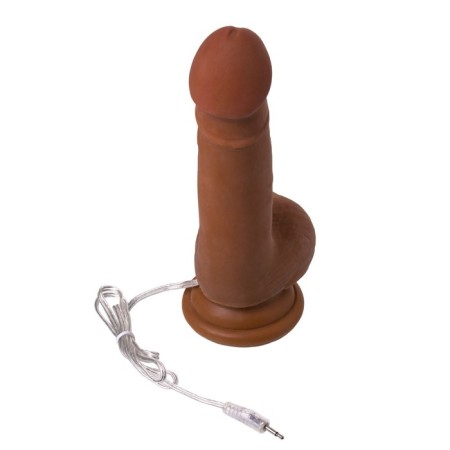Toyfa RealStick Elite Mulatto vibrator, realistic, on suction cups, mulatto, 13 cm-12