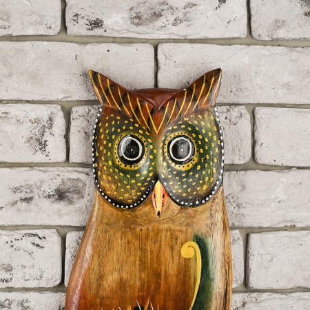 Wall panel "two owls" 48x20x2.5 cm-2