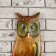 Wall panel "two owls" 48x20x2.5 cm