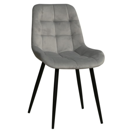 “Quarter U” chair, velor Tenerife Gray / Black Metal