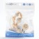 Holder for the nipple - dummy "heart", wooden, beige color