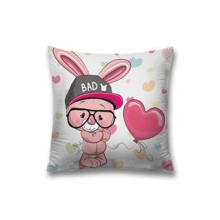 Pillowess decorative "Bad Bunny", on a zipper, size 45x45 cm