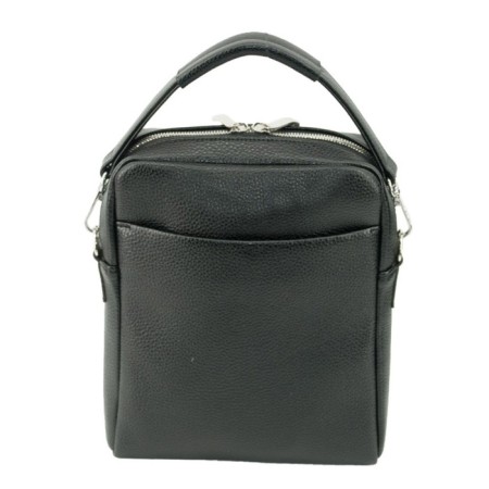 Male bag, genuine leather, black 22x5x31 cm-1