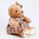 Soft toy "Bear" with a bow and heart, 39 cm, beige color