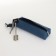 Key of zipper, length 16 cm, ring, carbine, blue color