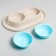 Animal bowl "Moore-humu" 0.3l double on the stand, light-beige