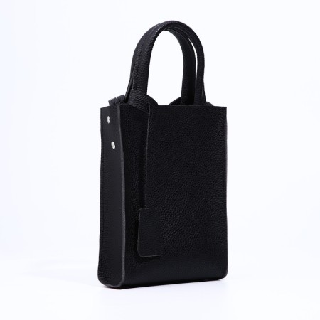 Women's bag over the shoulder Textura, small size, black color-2
