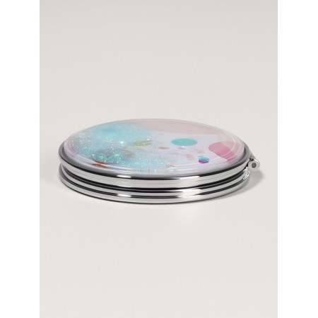 Folding mirror “circles”, d = 7.2 cm, with an increase, the color of mix-4