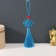 Suspension textiles, plastic "Knot of happiness and infinity" Blue 8.5 cm