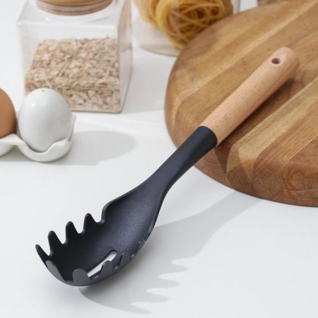 Spoon for spaghetti shade Margo, 30 cm, black color