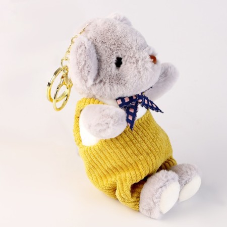 Soft toy "Bear" on a key fob, 14 cm-1