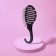 The comb is massage, ventilated, with hook, 7 × 22 cm, black color