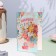 Postcard "Beloved Grandma!" Congrev, embossing, blue patterns, 12.5x19.4 cm