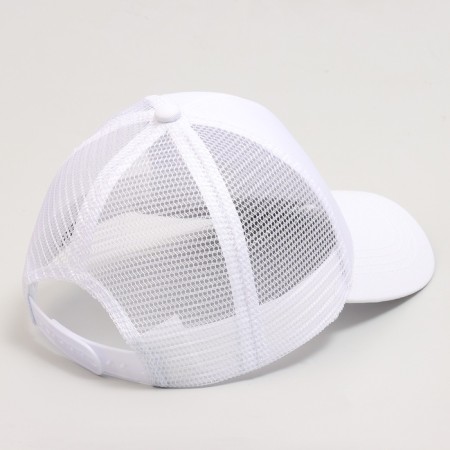Baby cap for a girl with a grid, white color, pr 54-6