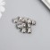 Bead for creativity Metal "God's Layer" silver 0.8x0.9 cm