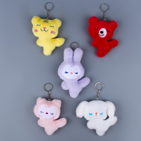 Soft toy "Beasts" on the key chalk, 12 cm, species mix-4