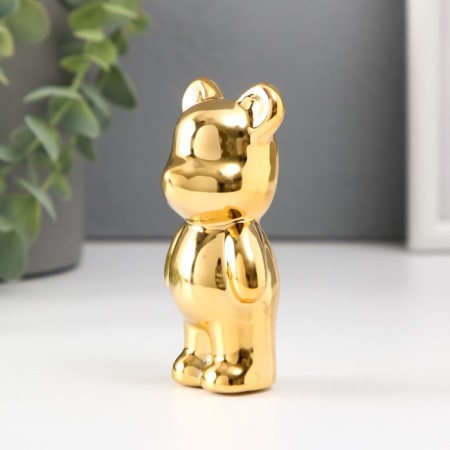 Souvenir Ceramics "Bear" gold 5x4x10 cm-1