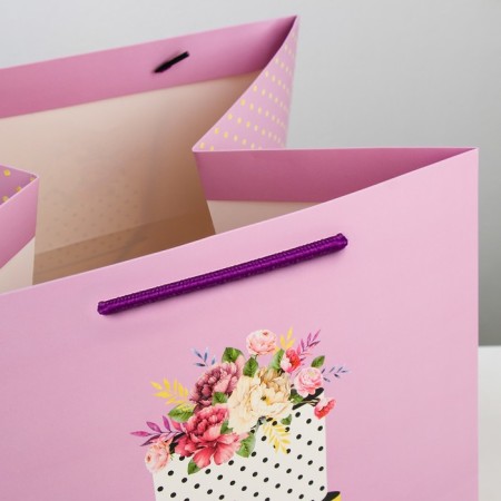 Square bag "Gift for you", 30 x 30 x 30 cm-4