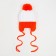 Hat for girls, orange color, size 44-47 cm