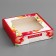 Box a gift team with a window, packaging, "since March 8", 13 x 13 x 3 cm