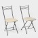 Set of folding chairs "Nika 1", 2 pcs, ivory color