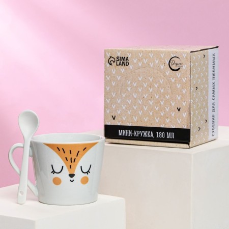 Gift set "Fox": a mug of 180 ml, spoon-3