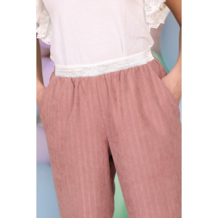Female trousers, size 46, pink color-5