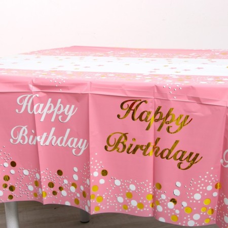 Great tablecloth, 137 × 183 cm, pink color-3