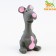 Bruttail toy for dogs from latex "Mouse", 10 cm, gray