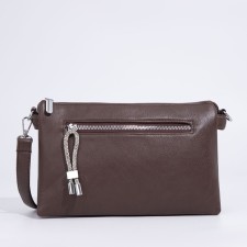 Cross-Bodi Bag on a zipper, brown color