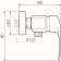 Shower mixer RMS SL50-003, one-leaf, with a shower set, chrome