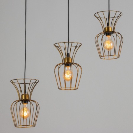 Freight Bayerlux lamp 3he27 40W gold 16x50x23-123cm-2