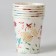 Paper glasses "Happy Birthday" with flowers, 6 pcs