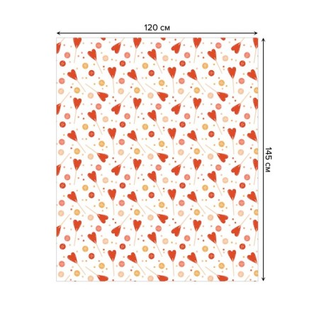 The tablecloth "Sweet Heart", rectangular, oxford, size 120x145 cm-1