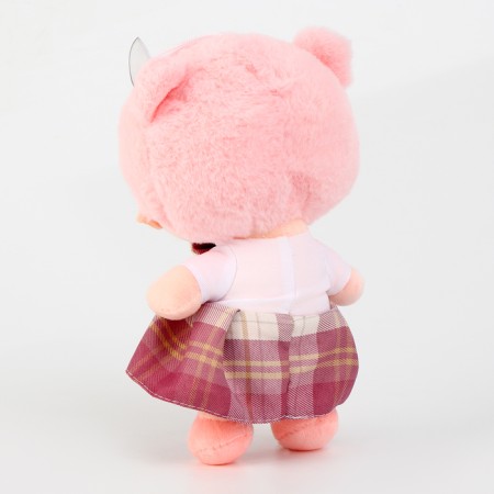 Soft toy "doll" with strawberries, 25 cm, pink color-2