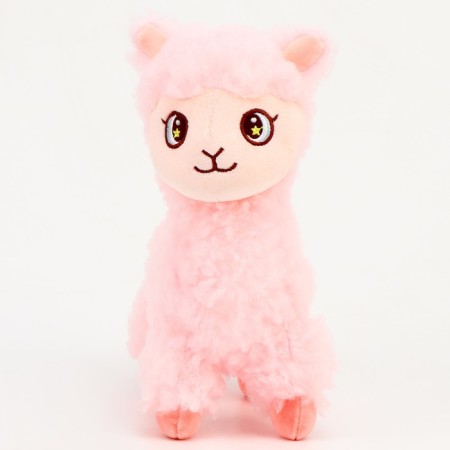 Soft toy "Lama", 25 cm, pink color-4