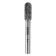Borfraza on metal Denzel 72016, carbide, cylindrical. rounded, type-s, 8 mm