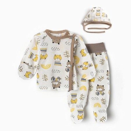 Kit for newborns, white/cubs, height 62 cm