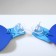 Earrings Metal "brightness" geometry, blue color
