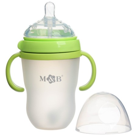 M& B frying bottle, shg Ø70mm, 250 ml., With handles, silicone flask, green color-1