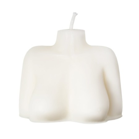 Candle Pecado BDSM "Women's Silhouette", white color, 49 g-1